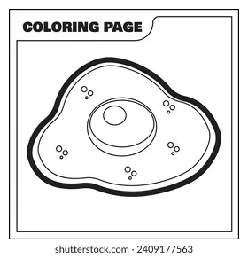 Coloring page sunny side egg vector stock vector printable coloring page