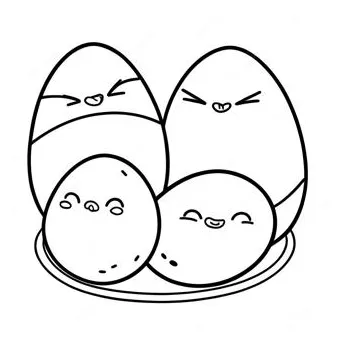 Sunny side up eggs coloring page coloring-pages