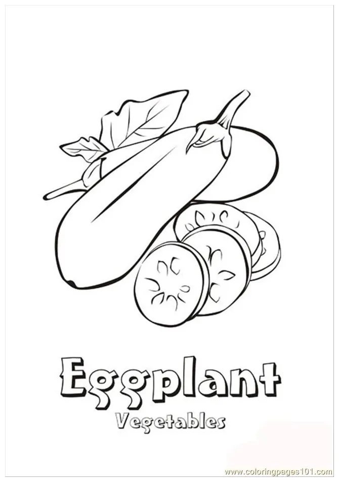 Eggplant coloring pages & books 100% free and printable!