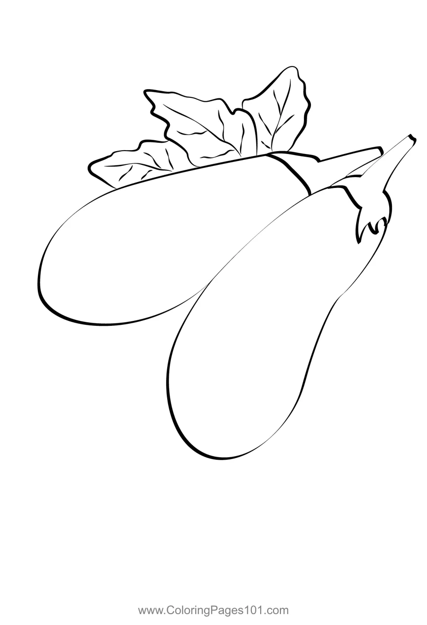 Eggplant 1 coloring page for kids free eggplant printable coloring