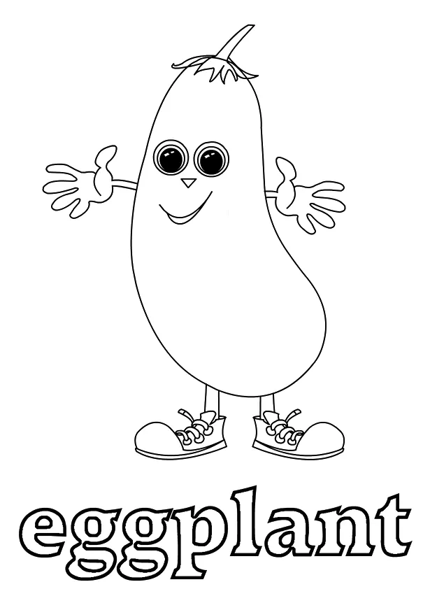 Eggplant coloring pages & books 100% free and printable!