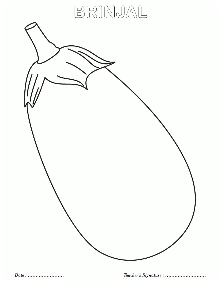 Eggplant coloring pages & books 100% free and printable!