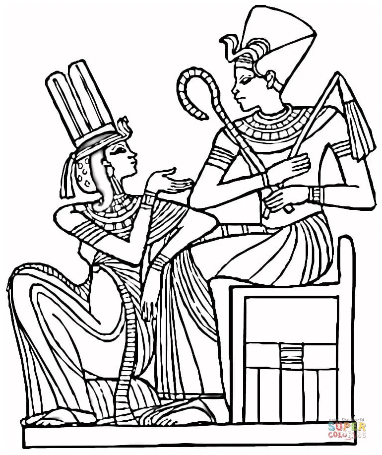 Egyptian pharaohs coloring page free printable coloring pages