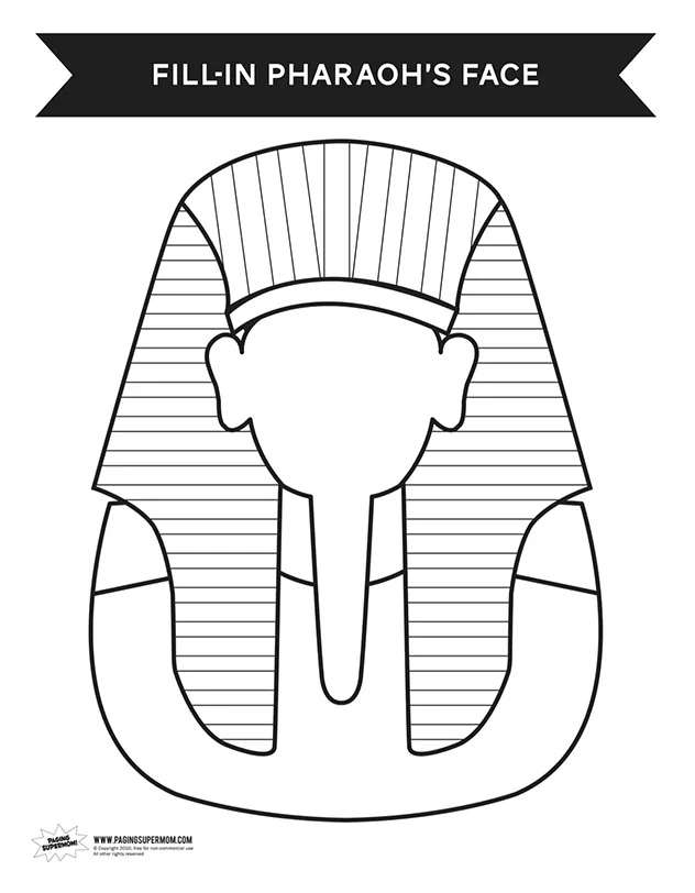 Kidsancientegypt activity pharaoh coloring page