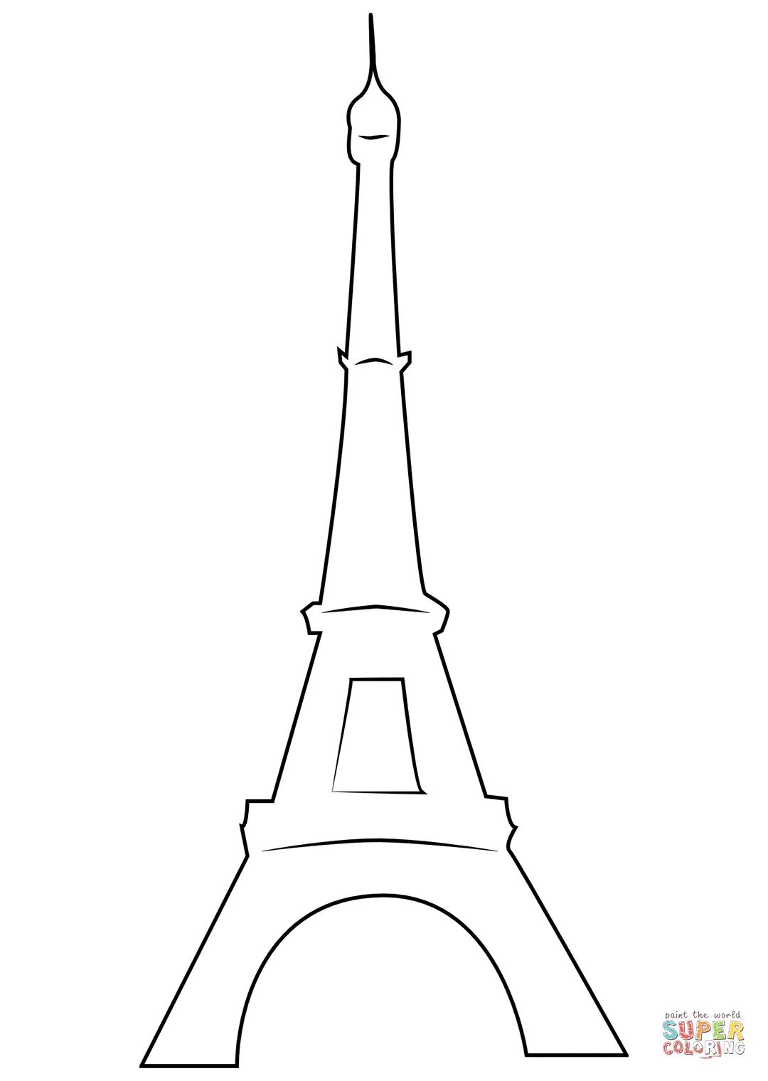 The eiffel tower coloring page free printable coloring pages