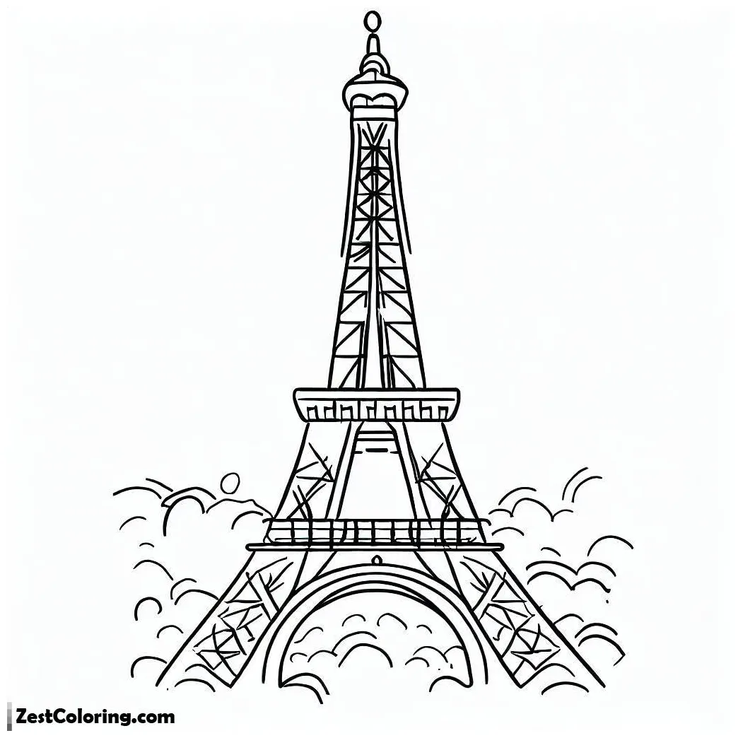 Eiffel tower coloring page 2 coloring for kids smart, creative, and fun