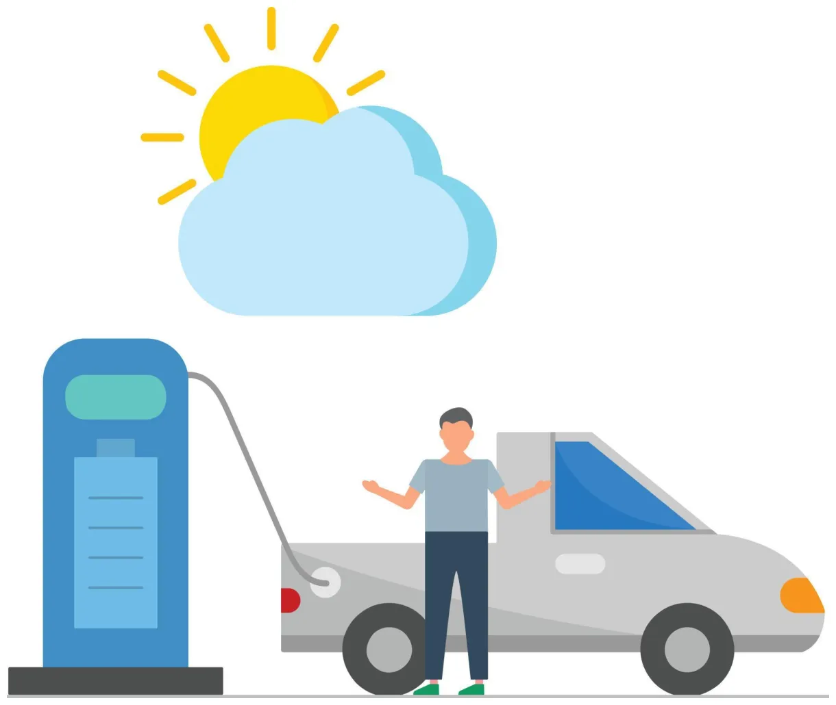 Electric car charging point 11474573 vector art at vecteezy