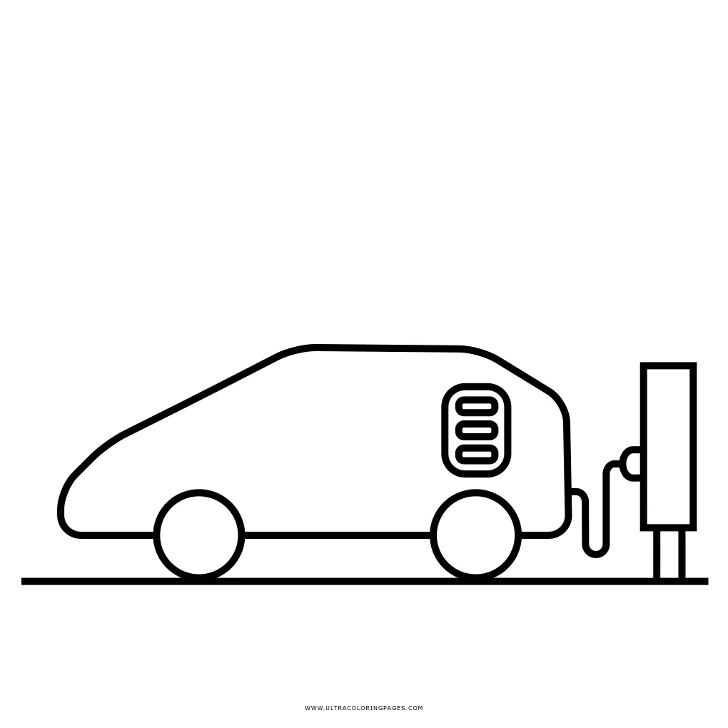 Electric car coloring page free electric car coloring page for kids