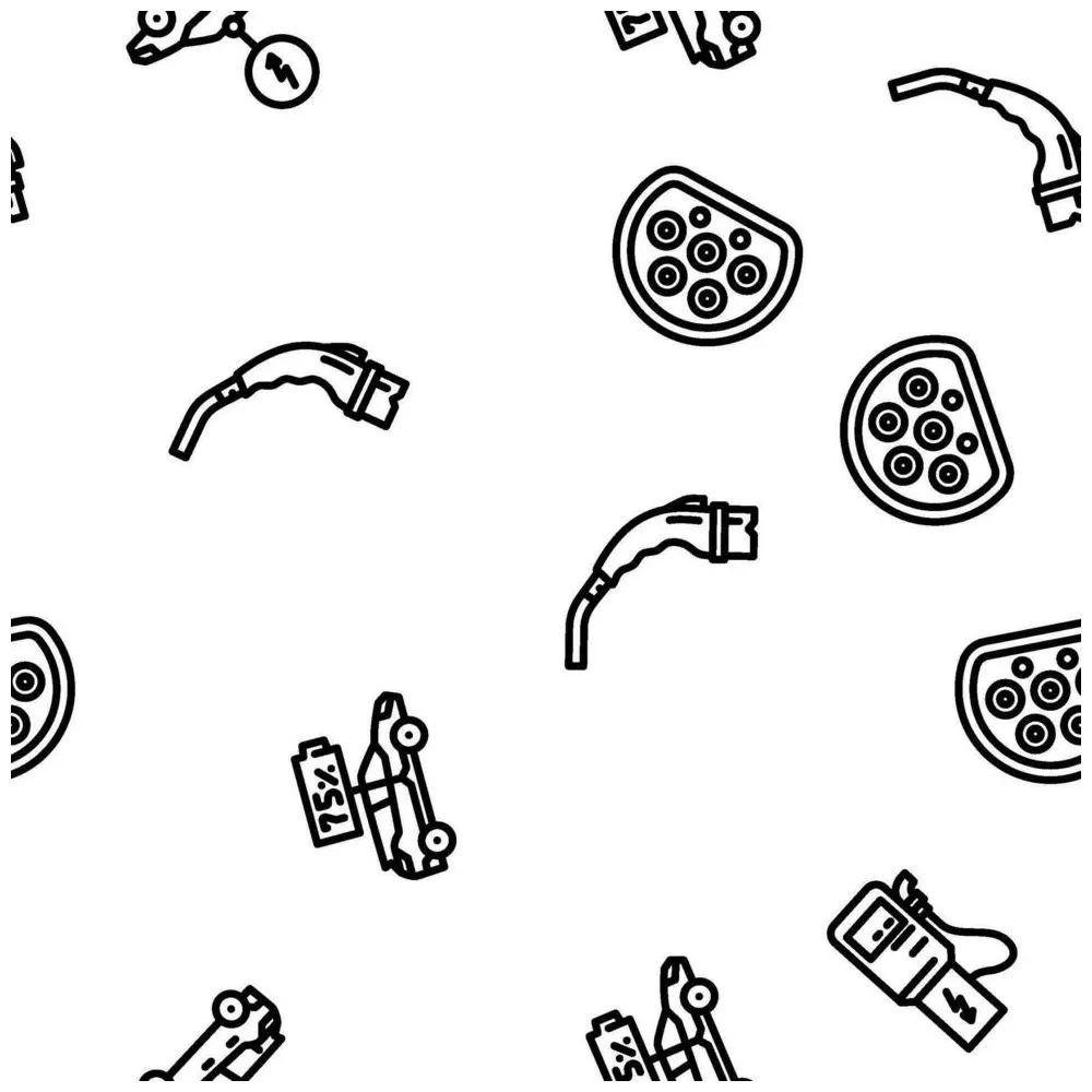 Electric car charging seamless pattern vector 32518292 vector art at