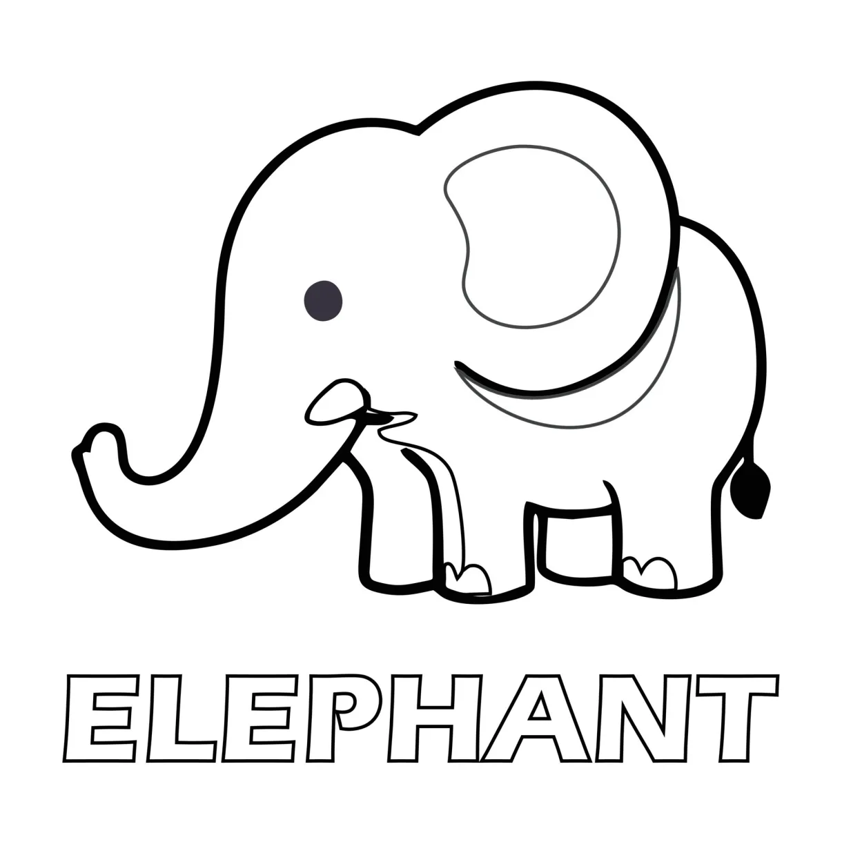 Part of animal coloring book. coloring the