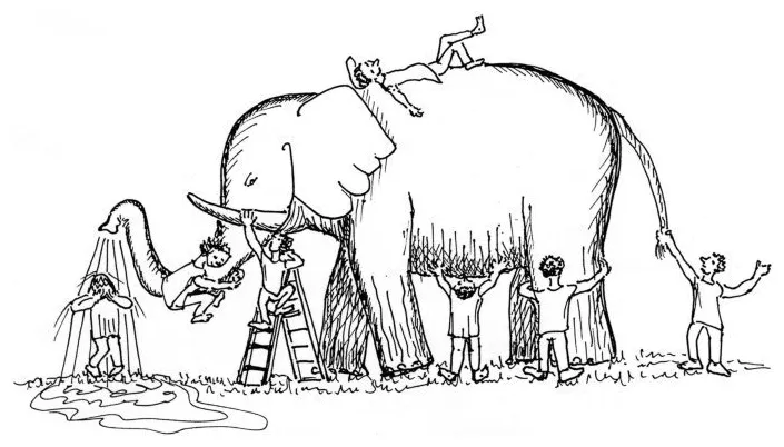 Black and white coloring pages of elephant spraying water from trunk