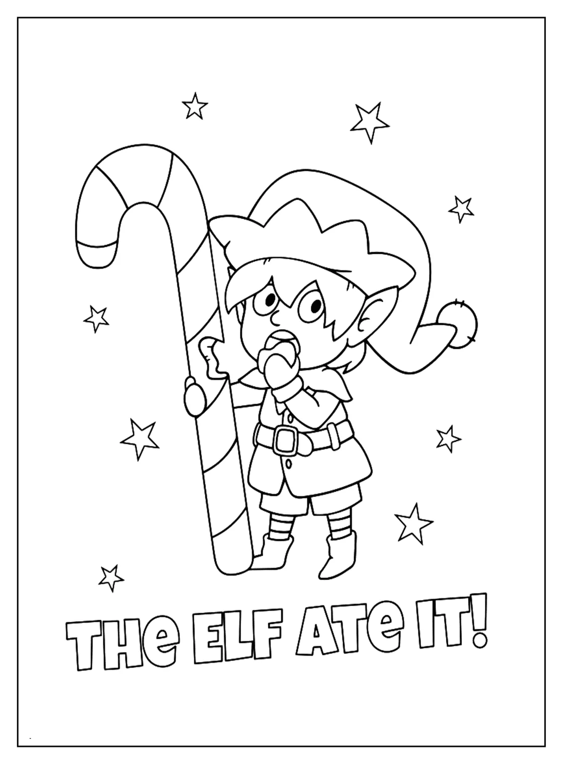 Elf color pages free printable coloring pages printable coloring page