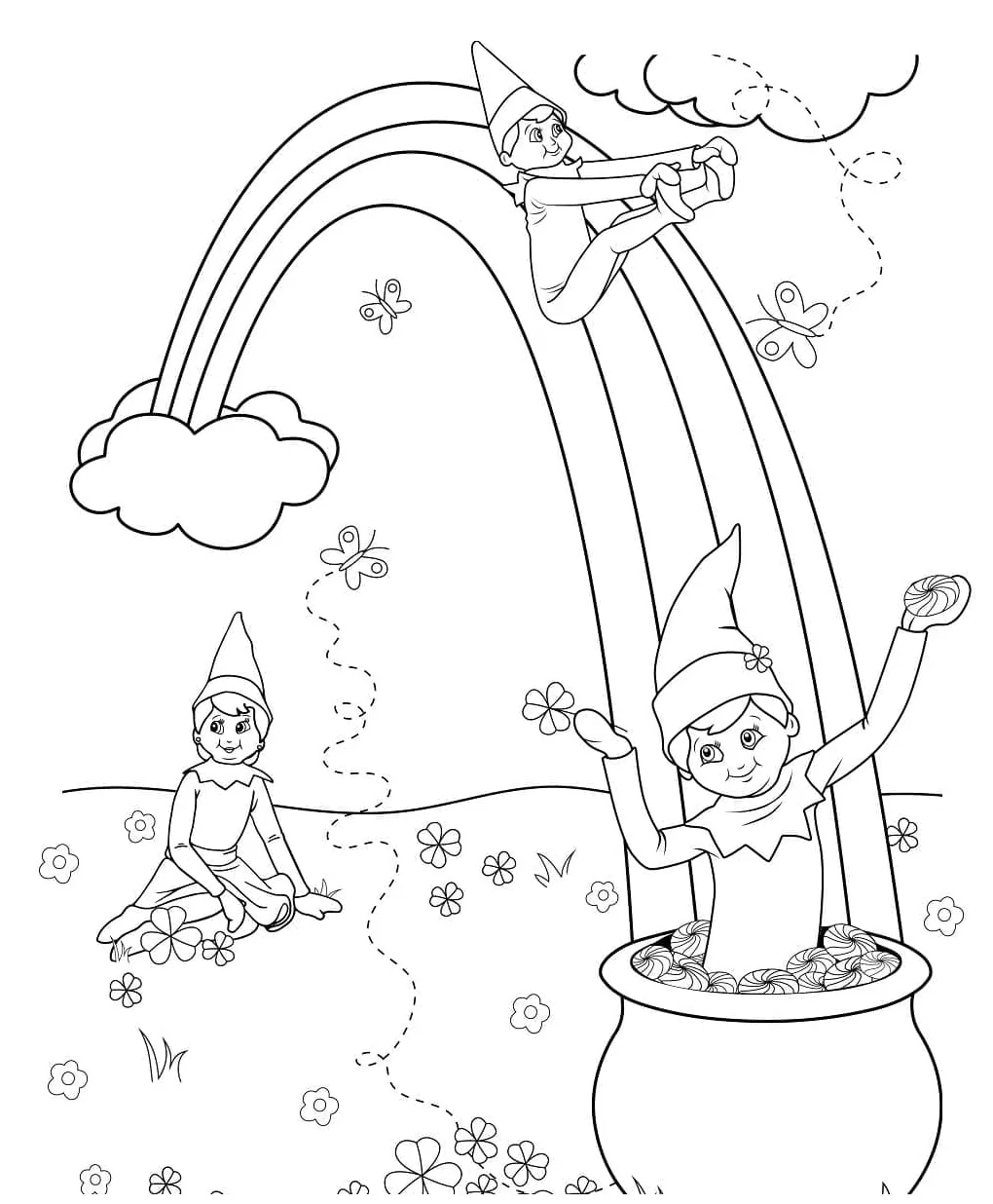 Elf on the shelf coloring pages coloringlib