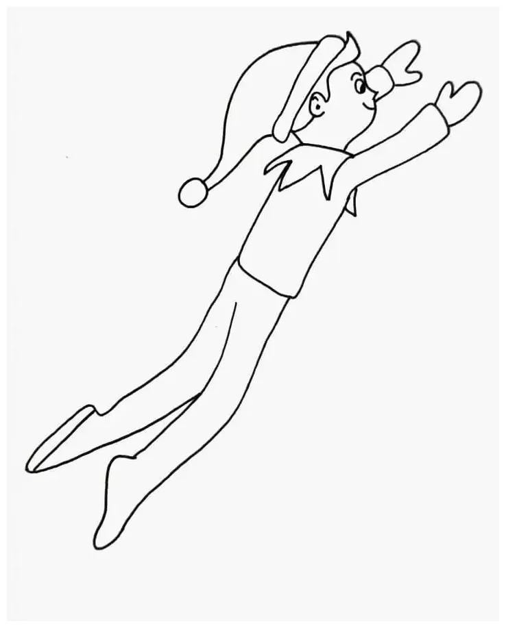 Elf on the shelf coloring page