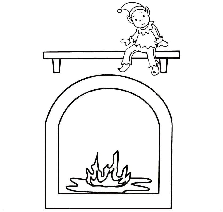 Elf on the shelf for free coloring page download, print or color
