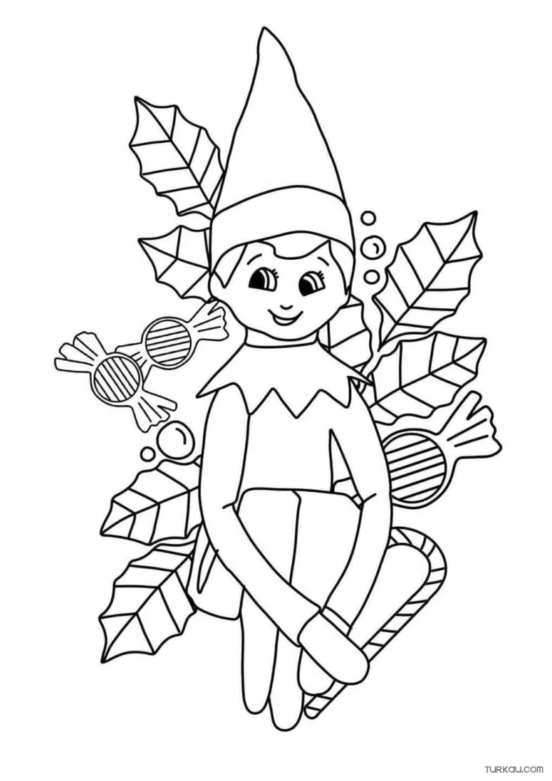 Elf coloring page » turkau