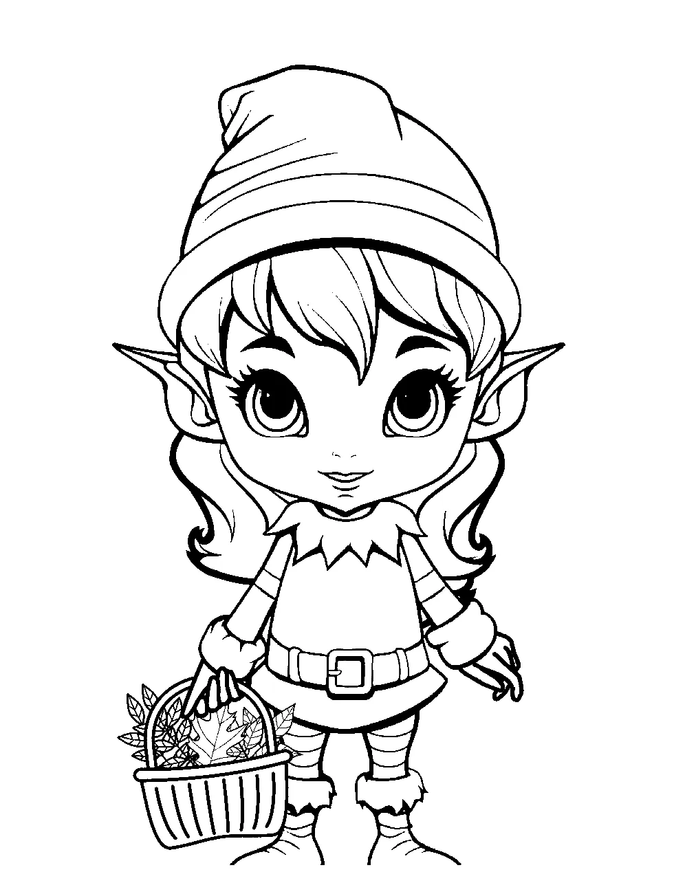 25 elf coloring pages cute printable sheets