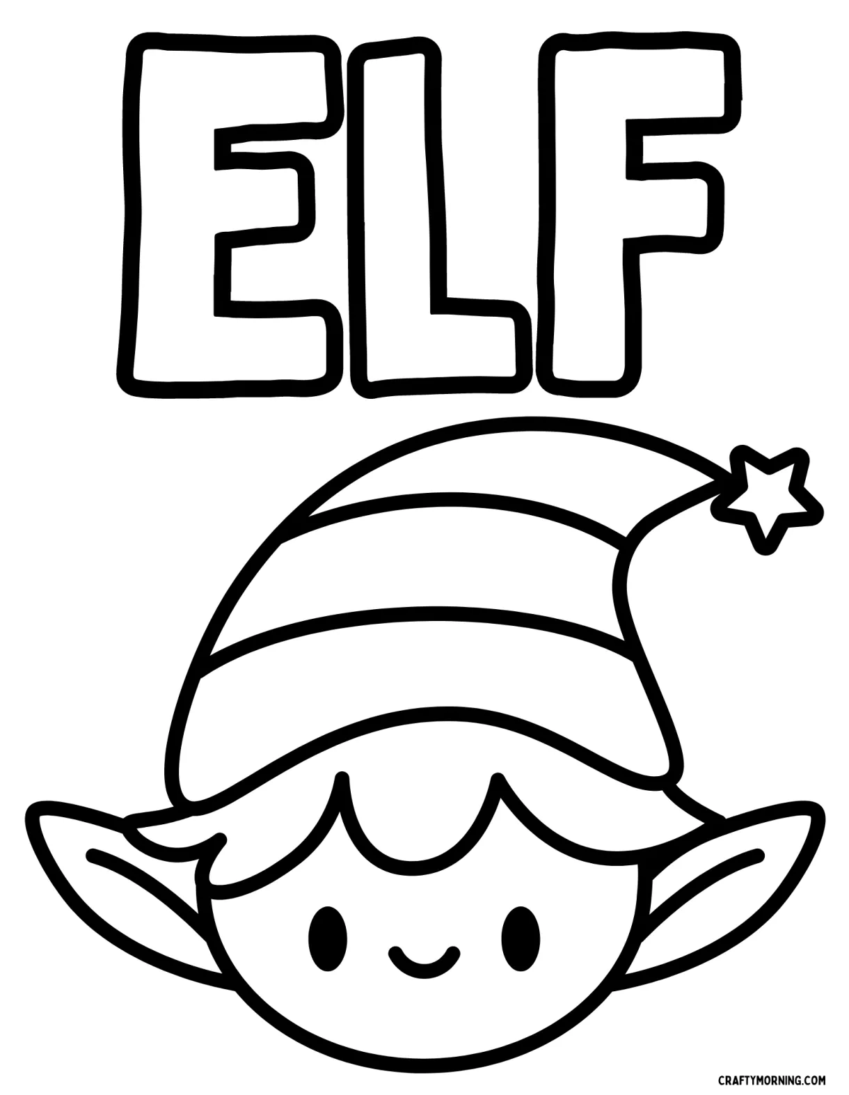 Elf coloring pages [2025]