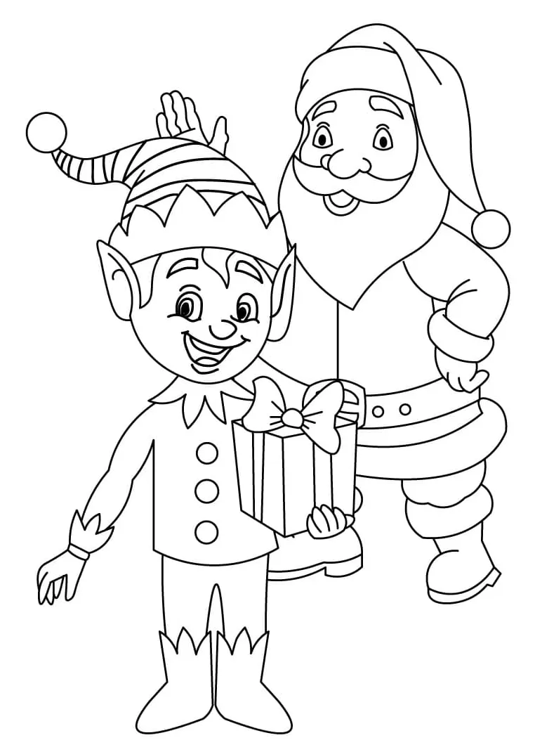 Elf coloring pages