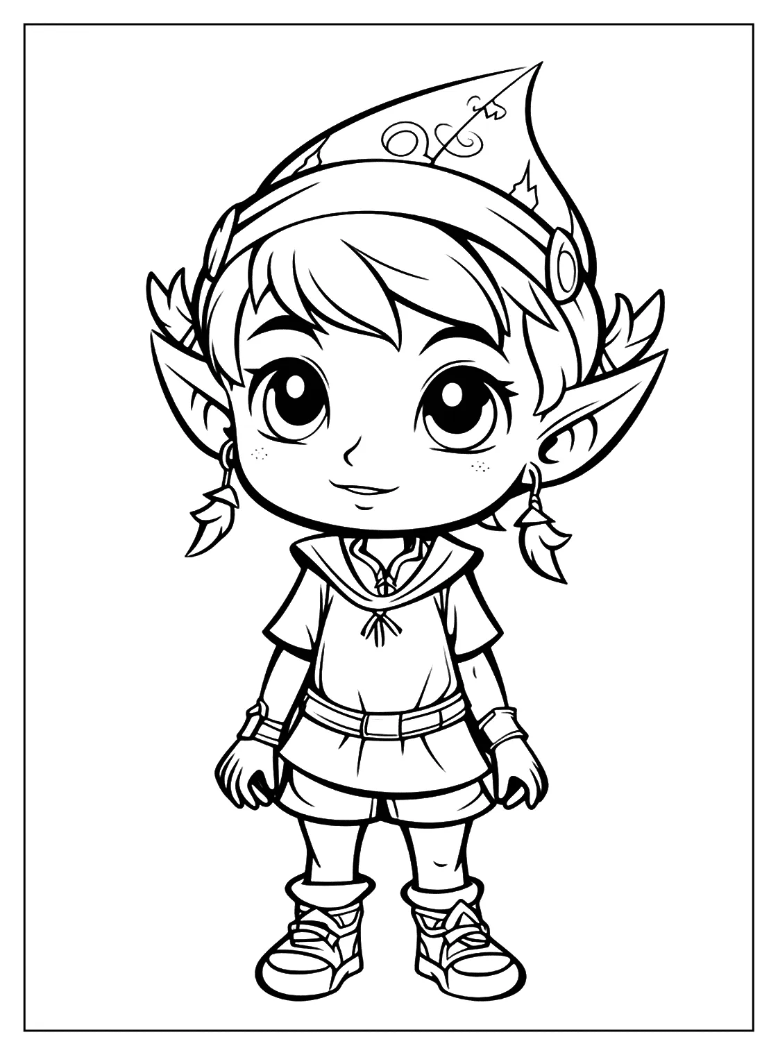 Elf coloring pages free free printable coloring pages