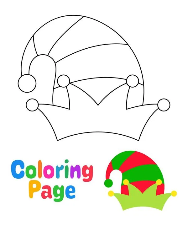 Elf coloring page vector art, icons, and graphics for