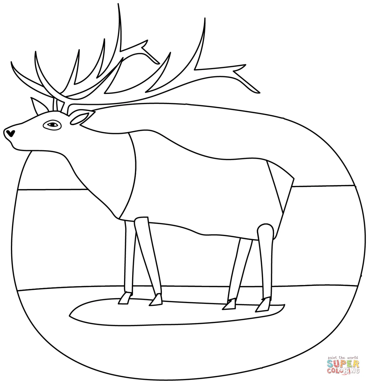 Elk coloring page | Free Printable Coloring Pages