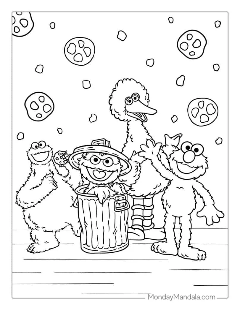 Elmo Clipart Coloring Page Elmo Coloring Page Transparent