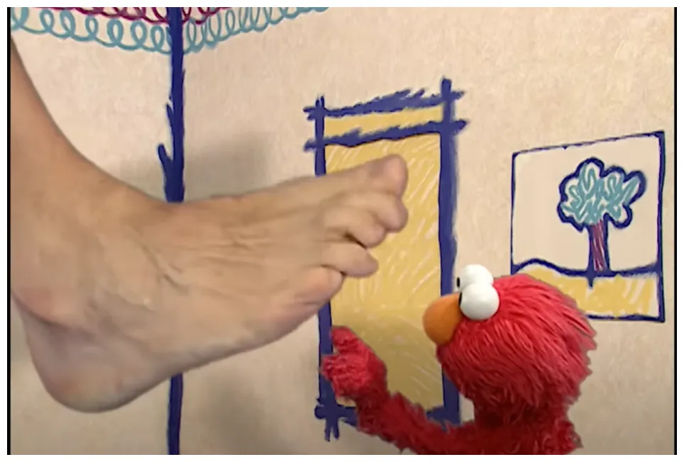 Elmo tickling bigfoot by friend519 on deviantart