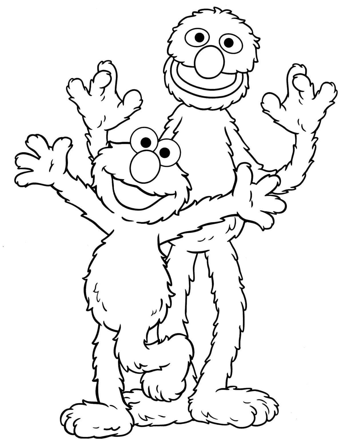 Coloring pages elmo sesame street. print for free wonder day