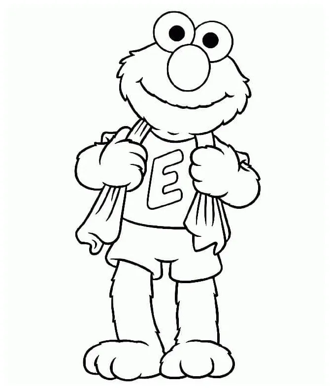 Smiling elmo coloring page download, print or color online for free
