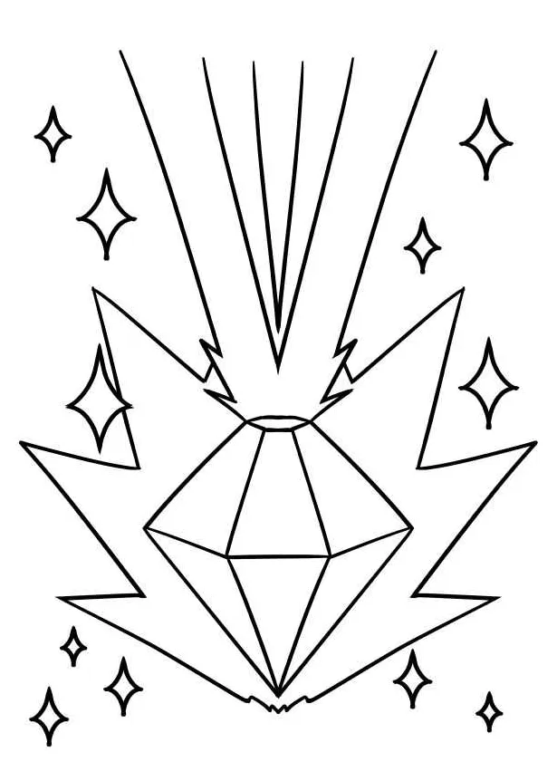 Jewel coloring page printable coloring page