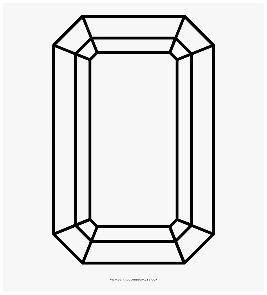 Emerald coloring page emerald diamond shape , free transparent