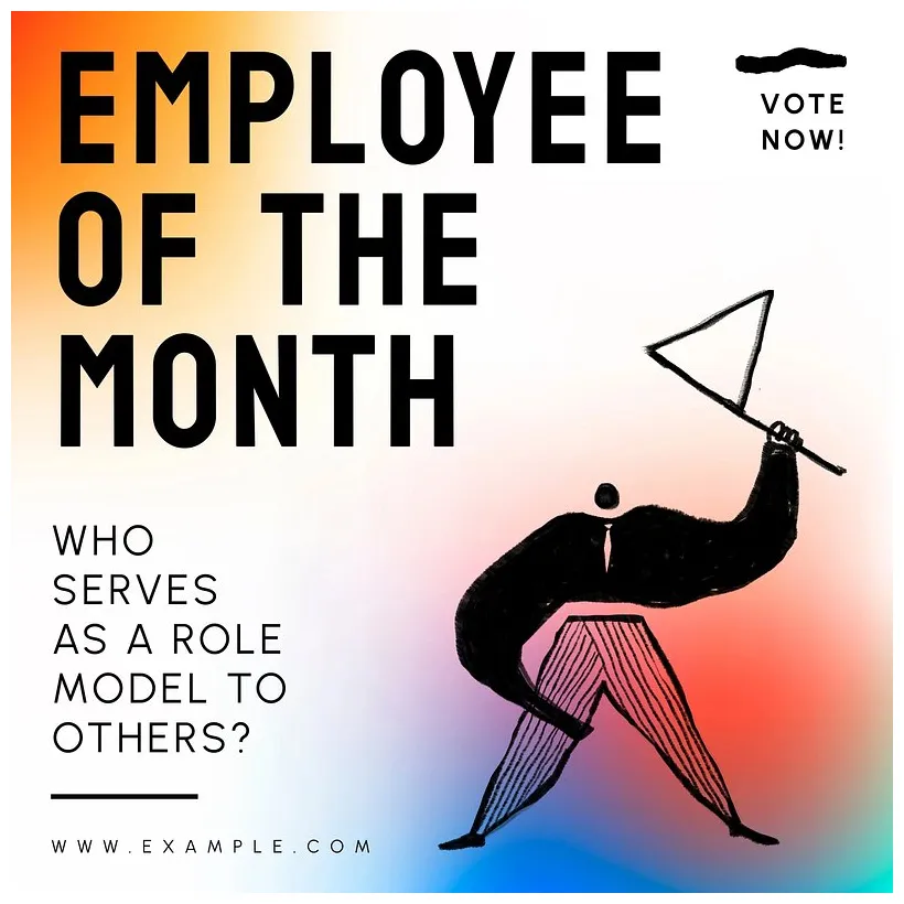 Employee of the month template | Free Photo - rawpixel