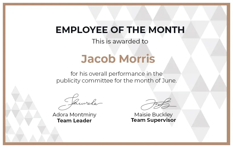 10+ Employee of the Month Free Template in PSD | Template Business PSD