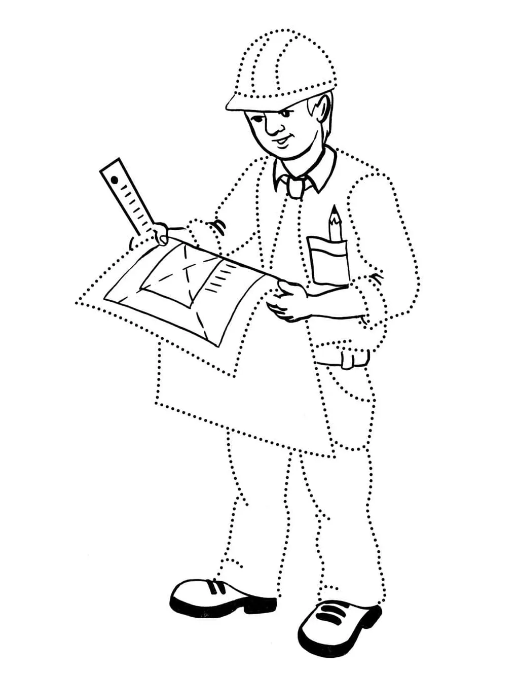 Engineer coloring page