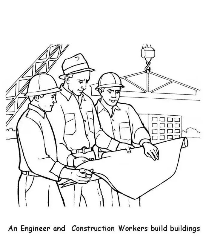 Engineer coloring page