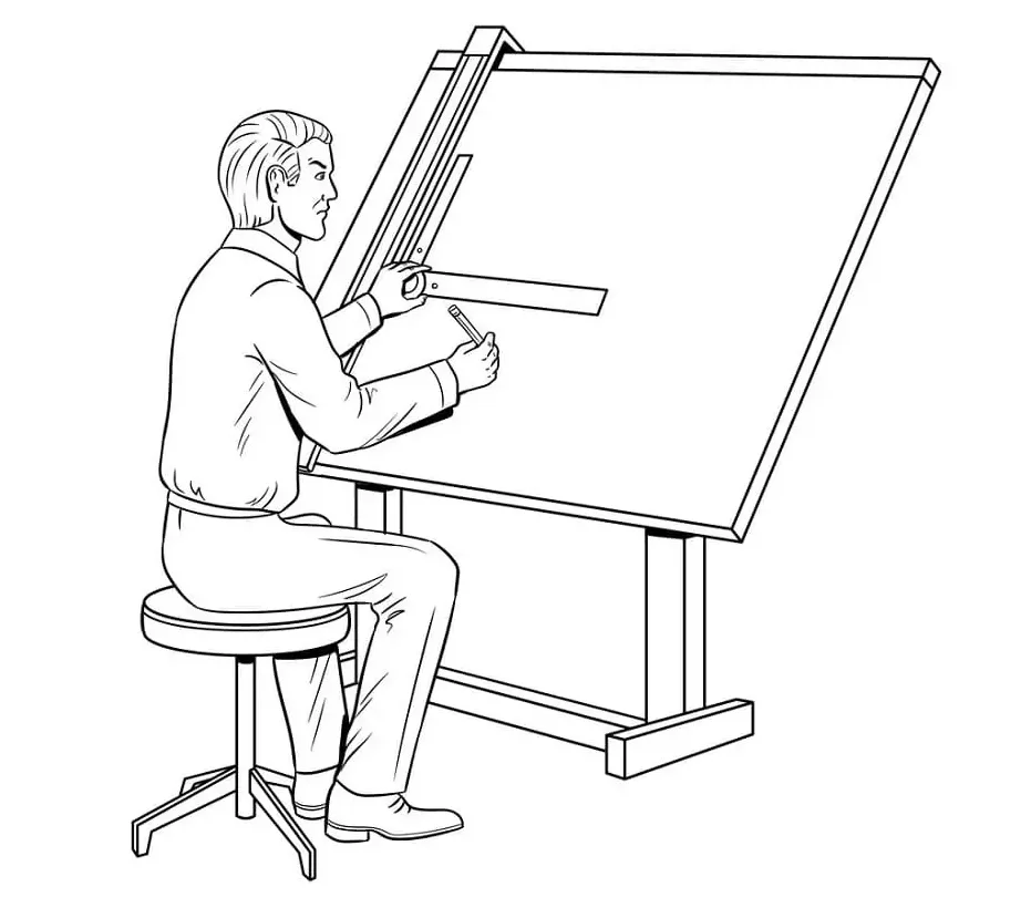 Engineer coloring page