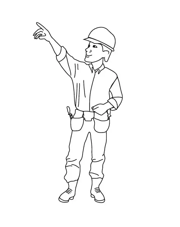 Engineer coloring page