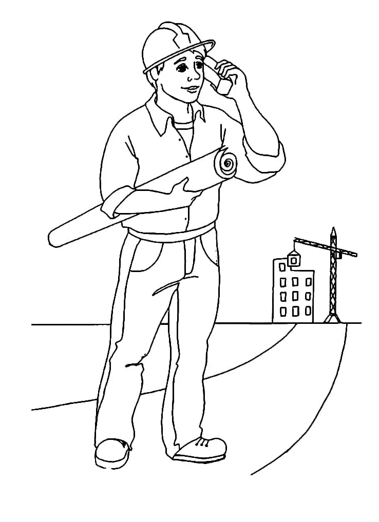 Engineer coloring page