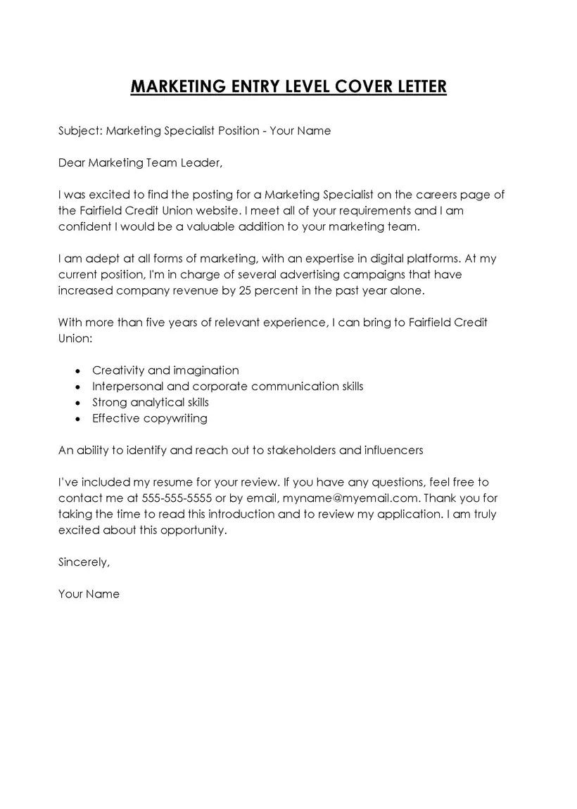 Write an entry-level cover letter examples, format, tips