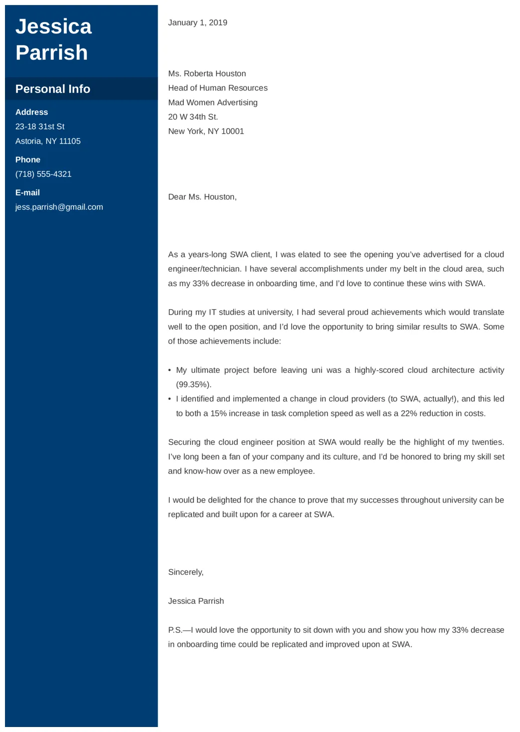 Entry-level cover letter examples, tips & writing guide