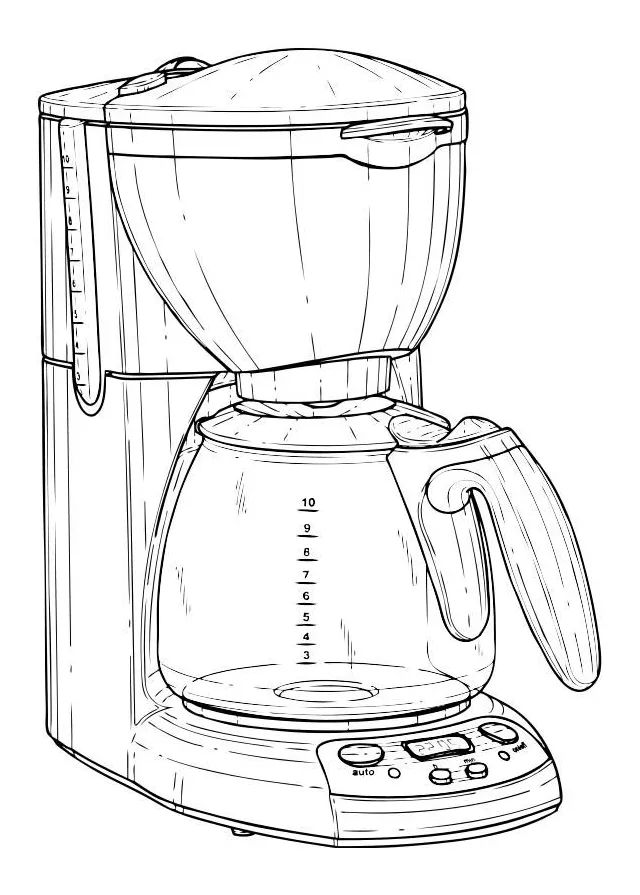 Coloring page coffee machine free printables img 22205