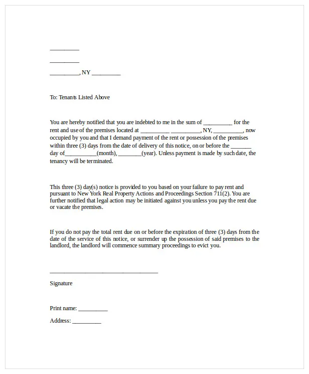 Free printable eviction notice template easy & fast printables for