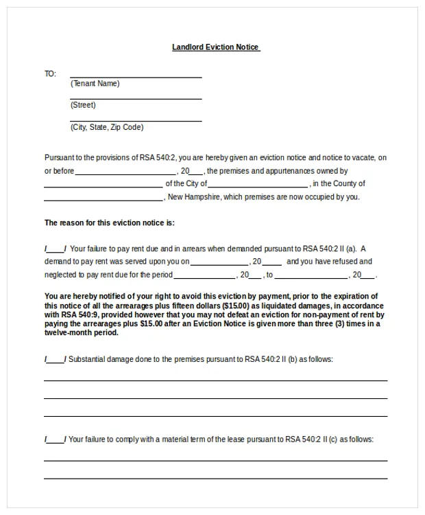 Free 11+ eviction notice form samples, pdf, ms word, google docs printable coloring page