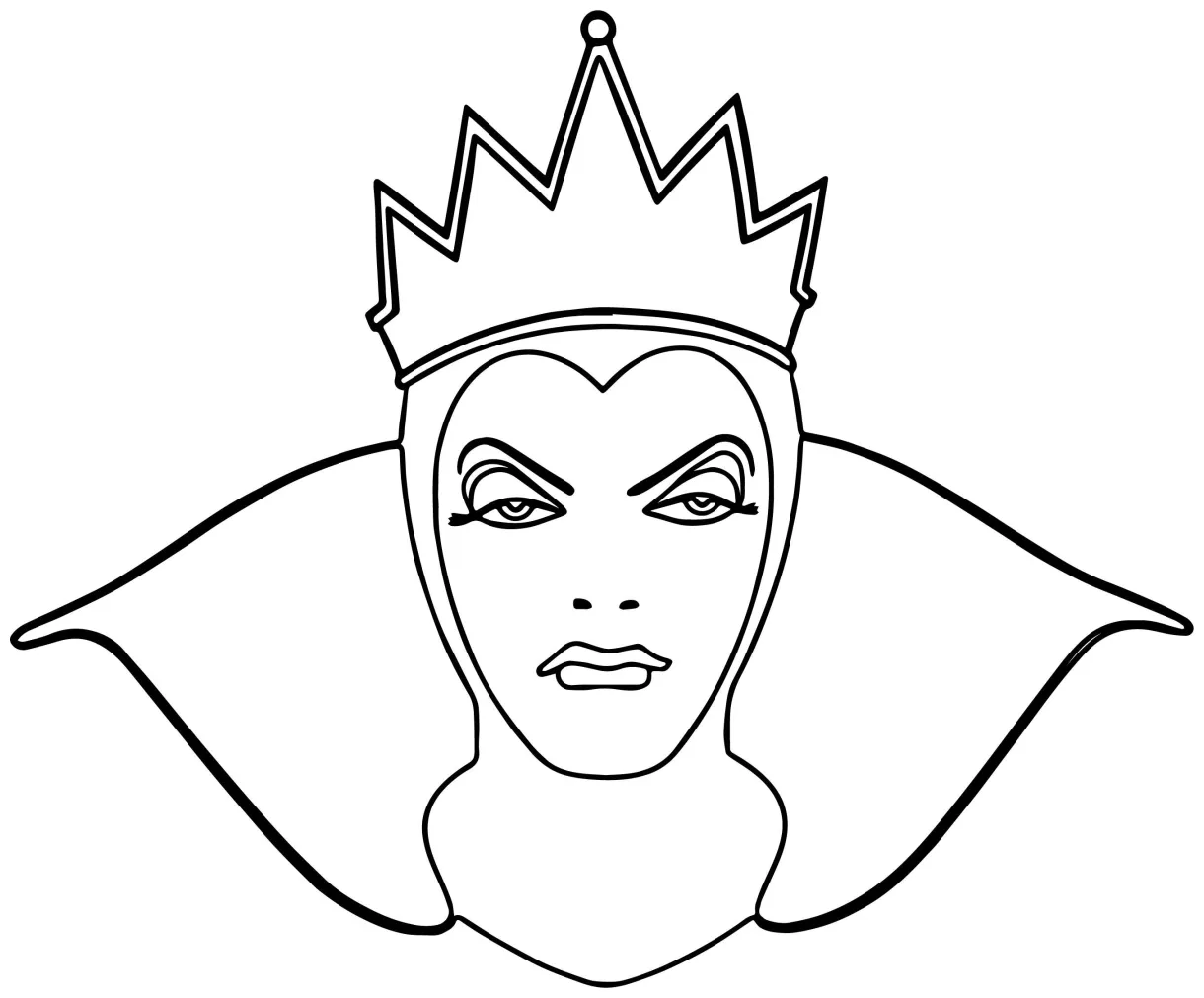Evil queen coloring page