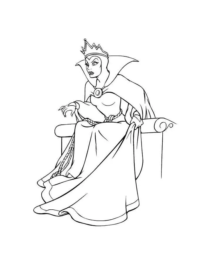 Disney Villains The Evil Queen Coloring Page