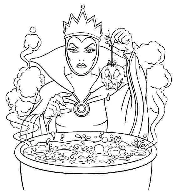 Evil queen coloring page