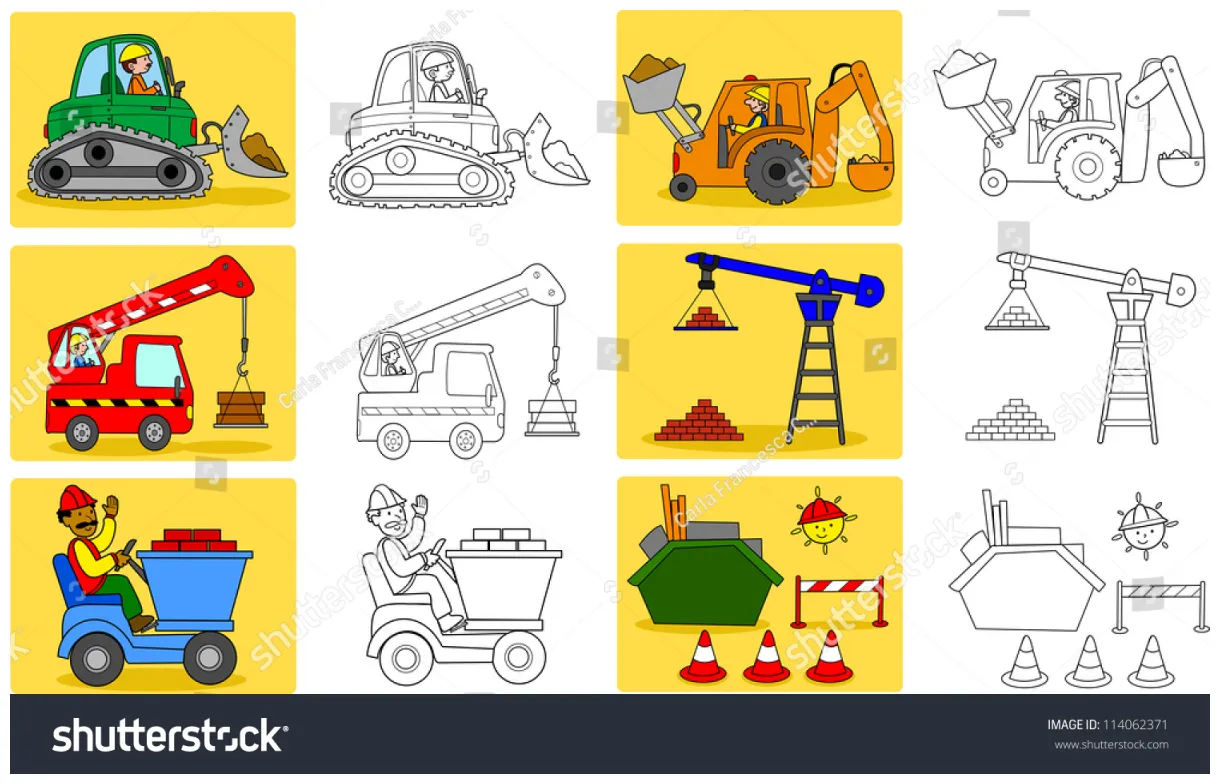 40 Excavation Site Coloring Page Stock Vectors, Images & Vector Art
