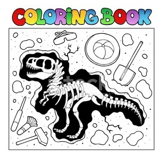 Coloring book with excavation site stock vector royalty-free free s