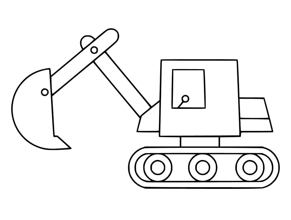 Very Easy Excavator coloring page - Download, Print or Color Online for